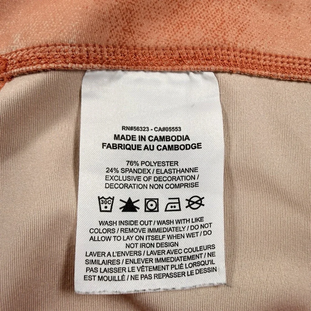 Women's Nike One Luxe Mid-Rise Full Length Orange Tie Dye Leggings Large NWOT